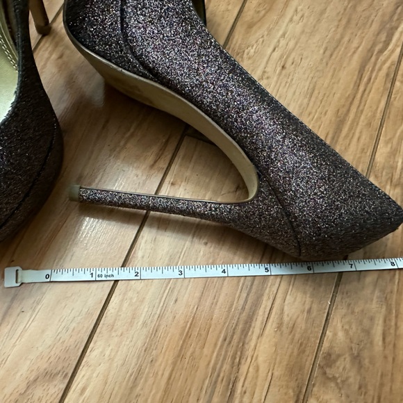 STEVE MADDEN MELINA GLITTER PLATFORM STILETTO HEELS. WOMEN SIZE 6.5 - Picture 6 of 6